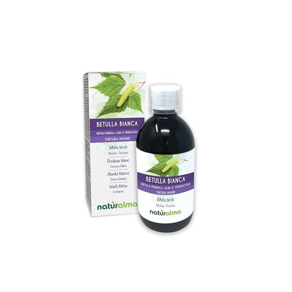 Bouleau blanc ou Bouleau verruqueux Betula pendula, alba ou verrucosa feuilles Teinture Mère sans alcool Naturalma - Extrai M...