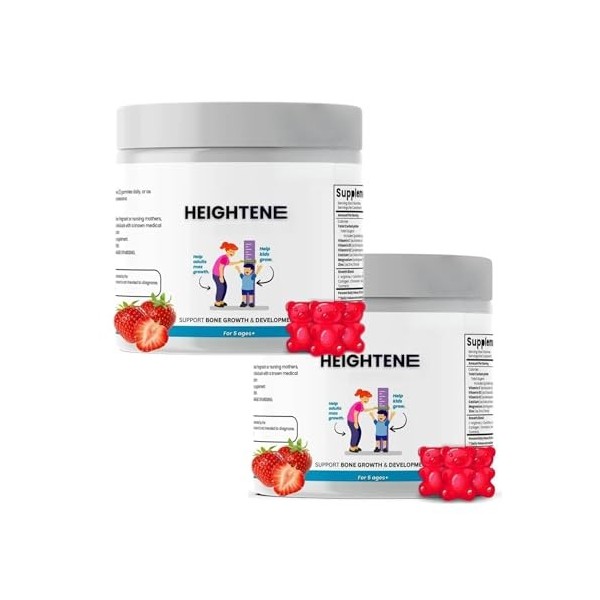 Gummies de soutien à la croissance – Formule optimale pour le développement osseux des enfants, adolescents et jeunes adultes...