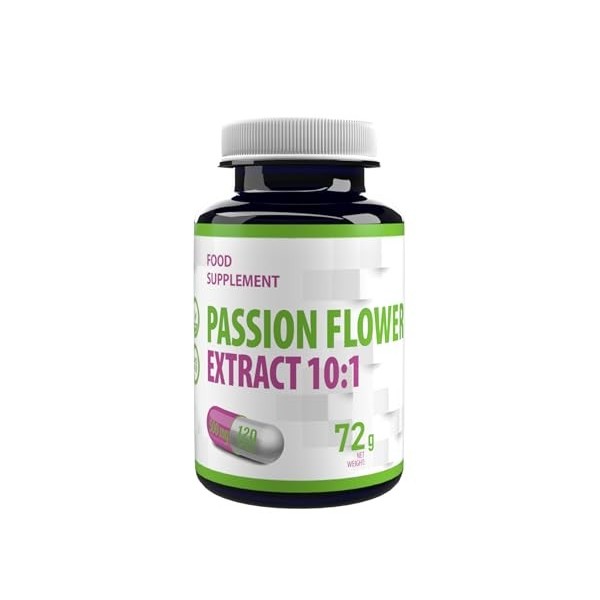 Hepatica Extrait de fleur de la passion Passiflora Incarnata 10:1 | 5 000 mg équivalent | 120 capsules végétaliennes | Sout