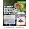 vit4ever OPC extrait de pépins de raisin – 300 gélules – 1000 mg d’extrait avec 700 mg d’OPC – Teneur la plus élevée selon HP