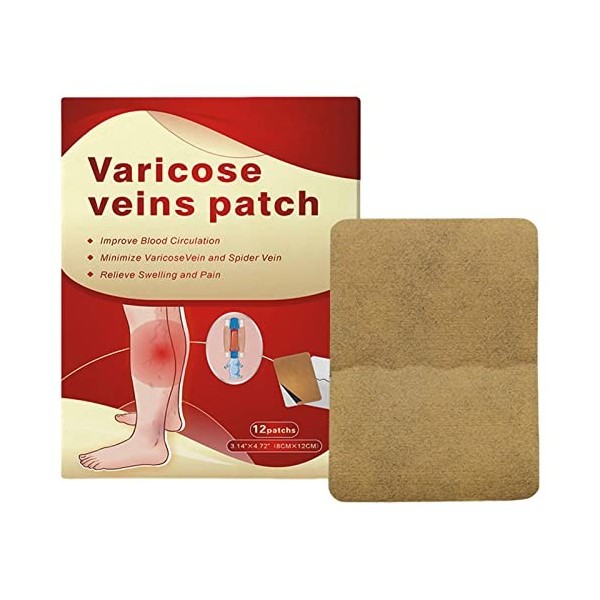 Facynde Lot de 12 pansements pour les jambes - Pâte de circulation sanguine dans les jambes pour hommes et femmes - Le traite