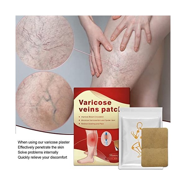 Facynde Lot de 12 pansements pour les jambes - Pâte de circulation sanguine dans les jambes pour hommes et femmes - Le traite