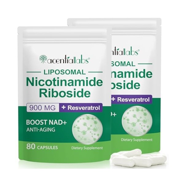 Nad Le complément alimentaire Nad+ soutient lanti-âge et améliore limmunité, 900 mg Nad+ Resvératrol Complément alimentaire R...