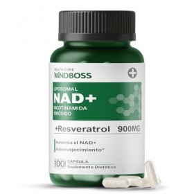 Windboss NAD+ Liposomal NR 900mg : Formule avec quercétine et resvératrol, développée comme partie de votre routine quotidien