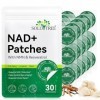 NAD+ Lot de 30 patchs anti-âge pour la peau – Patch Resvératrol Energy Boost de 8 heures avec NAC et CoQ10, supplément transd...
