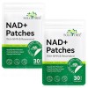 NAD+ Lot de 30 patchs anti-âge pour la peau – Patch Resvératrol Energy Boost de 8 heures avec NAC et CoQ10, supplément transd...
