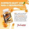 Gommes NAD+ 1310 mg avec Resvératrol, TMG, Collagène Marin Hydrolysé et Extrait de Poivre Noir, Complément NAD+, Saveur Orang...