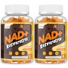 Gommes NAD+ 1310 mg avec Resvératrol, TMG, Collagène Marin Hydrolysé et Extrait de Poivre Noir, Complément NAD+, Saveur Orang...