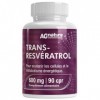 Trans-Resvératrol 600 mg Antioxydant Pur – 90 Comprimés avec NAD, Quercétine, Pipérine, Acide Alpha-Lipoïque et Astragale