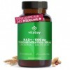 Vitabay NAD+ Liposomal 1000mg & Trans-Resveratrol 600mg - 90 Softgels Végétalien - Haute Dose, Testé en Laboratoire - Supplém