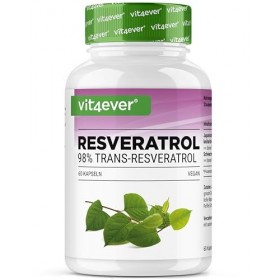 Resvératrol - 520 mg par gélule - 98% trans-resvératrol de lextrait de racine de renouée du Japon 100:1 + pipérine pour une 