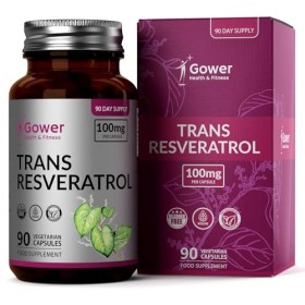 GH Resveratrol | 90 Supplément de Resvératrol Haute Concentration - 100 mg de Trans Resveratrol par Portion | Antioxydant à b