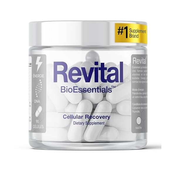 BioEssentials Revital® Complément NAD+ avec Resvératrol, Shilajit, Magnésium & Vitamines - Soutient le Bien-Être Cellulaire, 