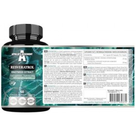 Resveratrol High Dose 400 mg - 60 gélules végétaliennes - 2 mois dapprovisionnement - 98% Trans-Resveratrol de lextrait de 