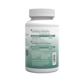 Naturecan Resvératrol et Romarin – 500 mg – 60 gélules – Complément alimentaire – Fabriqué en Europe