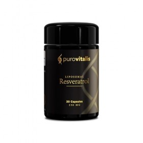 PUROVITALIS Resvératrol liposomal 250mg, 30 portions 30 gélules végétaliennes , supplément antioxydant trans-resvératrol de 