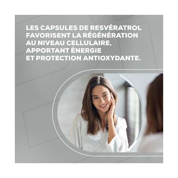 BioTechUSA Resveratrol | 150 mg par portion, trans-resvératrol | Antioxydant| Longevity | Sans gluten ni lactose, 60 gélules