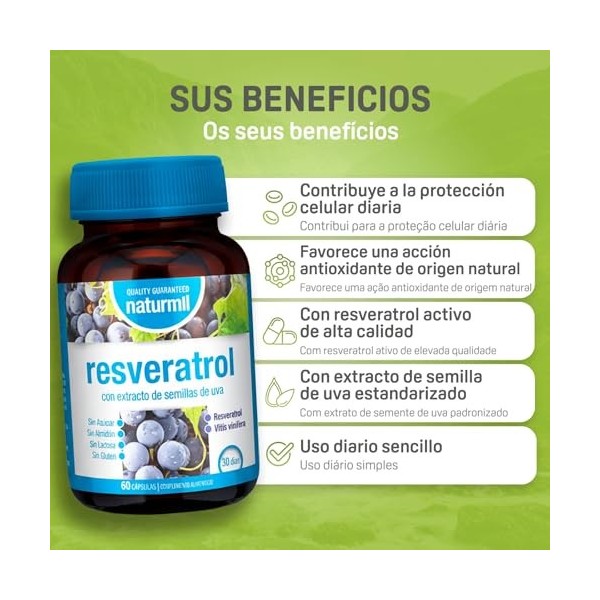 DIETMED RESVERATROL COMPLEX 60cap. – convient à ceux qui souhaitent agir durablement sur leur bien-être, préparation en compr