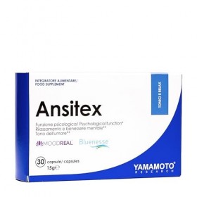 YAMAMOTO RESEARCH Ansitex 30 Capsules, Nutraceutique pour Favoriser la Relaxation avec de l’Extrait de Melissa, du Safran et ...