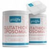 Glutathion Liposomal PiùLife – 500 mg par dose 2 gélules – 100% Glutathion Reduit Pur avec Technologie Liposomale – Antioxy