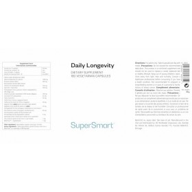Daily Longevity - Complément Alimentaire Anti-Âge Tout-En-Un - Énergie et Longévité Cellulaire - PQQ, CoQ10, NAC, Quercétine,