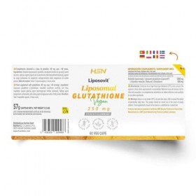 HSN Glutathion Liposomé 250 mg Liposovit® Glutathion Réduit GSH | 60 Gélules Végétales | Technologie Liposomale | Haute B