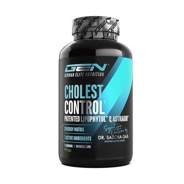 Cholest Control 180 Gélules - Complexe de Stérols Végétaux avec Lipophytol™, Extrait de Bergamote, Ail Noir, Artichaut, OPC e