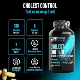 Cholest Control 180 Gélules - Complexe de Stérols Végétaux avec Lipophytol™, Extrait de Bergamote, Ail Noir, Artichaut, OPC e