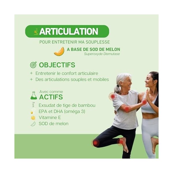 Vitasod - Vita ARTICULATION, SOD de melon, Complément alimentaire pour les articulations, souplesse articulaire et santé des 