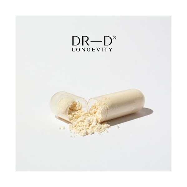 DR-D Longevity Trans Resvératrol - 1000 mg - Antioxydant Premium 99% Trans-Resvératrol Pur Hautement Dosé 60 Gélules Vegan -