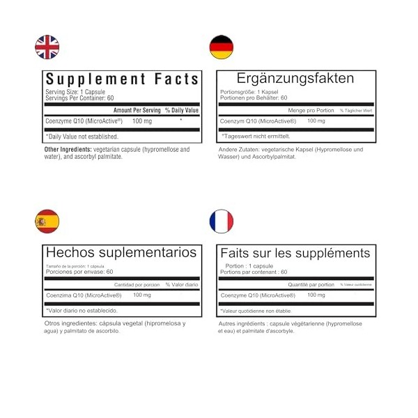Optimal CoQ10, 100mg - 60 vcaps Antioxydants