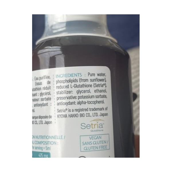 GLUTA-LINE Glutathion Liposomal Liquide 250ml - Antioxydant Puissant, Détoxifiant et Soutien du Système Immunitaire, Sans Sav
