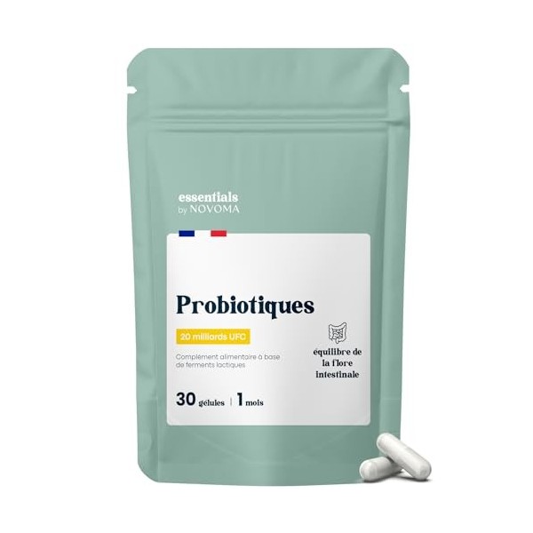 Probiotique Flore Intestinale, 20 Milliards UFC/Jour, Probiotiques Lactobacillus Gasseri + Rhamnosus + Bifidobacterium, Équil...