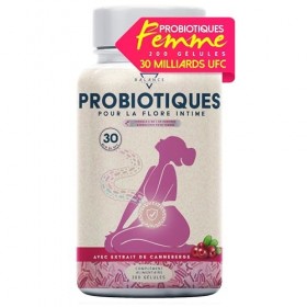 Probiotiques Femme - 200 Gélules | Utile pour: Mycose Vaginose, Vaginose Bactérienne | Probiotique Flore Intime | 30 Milliard