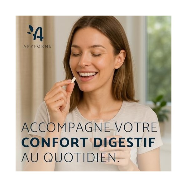Apyforme - Lactobacillus Gasseri Probiotique Ventre Plat et Détox - Flore Intestinale Digestion - 30 Gélules Gastro-Résistant