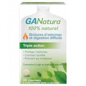 GANatura - Naturel - Brûlures destomac et digestion difficile - 45 Comprimés