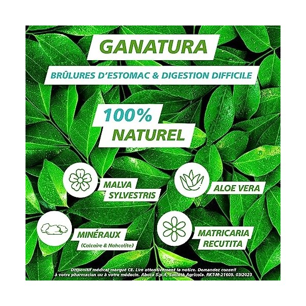 GANatura - Naturel - Brûlures destomac et digestion difficile - 14 Sachets - Format Pratique