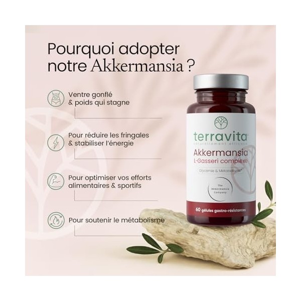 Akkermansia MucT® 30 Milliards + L. Gasseri 10 Milliards | Avec Vitamine B1 et Chrome | Régulation Glycémie + Digestion + Sat