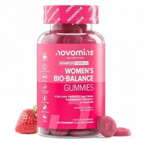 Probiotique Flore Intime pour Femme - Gummies Probiotiques pour lIntestin des Femmes - avec Calcium et Canneberge - 4 Millia