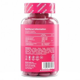 Probiotique Flore Intime pour Femme - Gummies Probiotiques pour lIntestin des Femmes - avec Calcium et Canneberge - 4 Millia