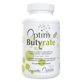 OPTIM Butyrate de Sodium Enrobé 285mg Libération Progressive 90 Gélules - Acide Butyrique pour Transit Intestinal et Côlon - 
