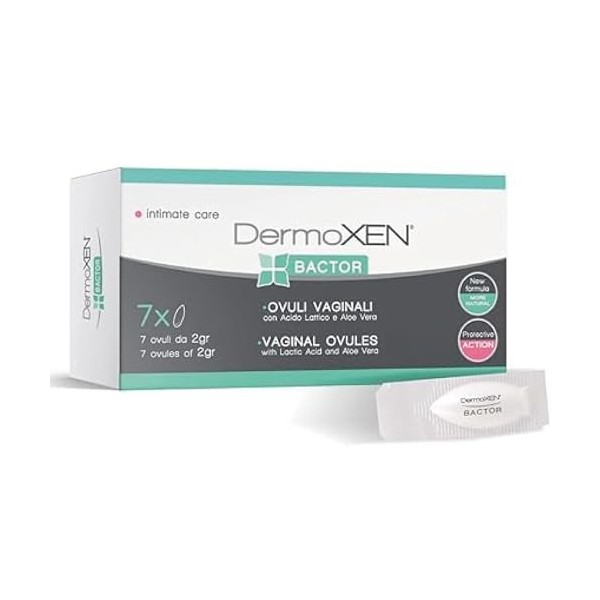 DERMOXEN Ovule Intime Anti Odeur Femme. Ovule pour Vaginose Bactérienne, Candidose, Mycose Gynecologue et Vaginite. Pour Brûl