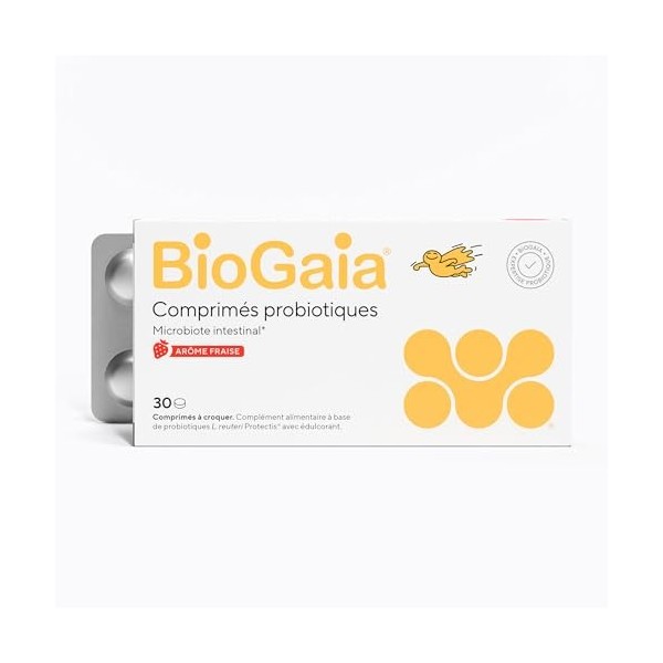 BioGaia Comprimés Probiotiques pour les Enfants dès 3 ans | Équilibre de la Flore Intestinale | Complément Alimentaire | Cont