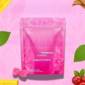 Gummies probiotiques pour femmes, probiotiques pour femmes, gommes prébiotiques, végétaliennes et sans gluten