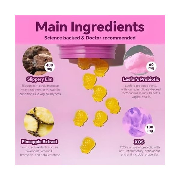 Gummies féminines | Probiotiques déquilibre féminin de qualité supérieure – Favorisent le bien-être quotidien, la santé inte