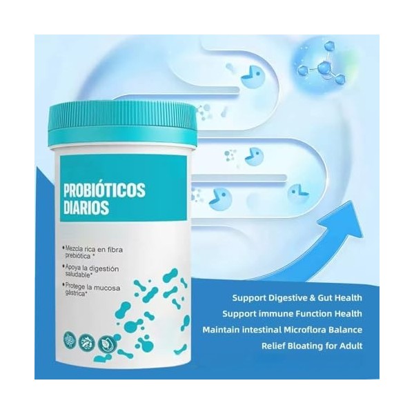 Probiotiques - Soutien à la santé immunitaire, digestive et intestinale pour femmes et hommes - Végétarien, sans gluten, sans