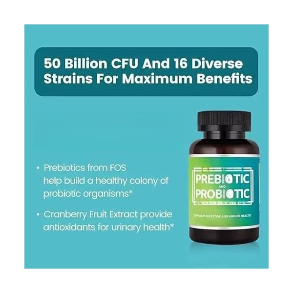 Pour la santé immunitaire et digestive des hommes et des femmes - Produit de longue conservation | Probiotiques et prébiotiqu