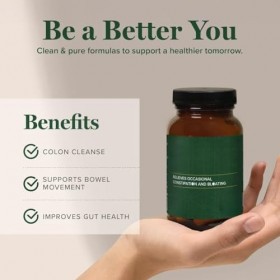 Poudre de charbon actif ozoné – Soulagement de la constipation pour femmes et hommes – Santé intestinale et soutien immunitai