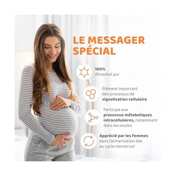 Myo-inositol - Inositol hautement dosé 1000 mg par jour 120 gélules végétaliennes - Le myo-inositol est un messager importa