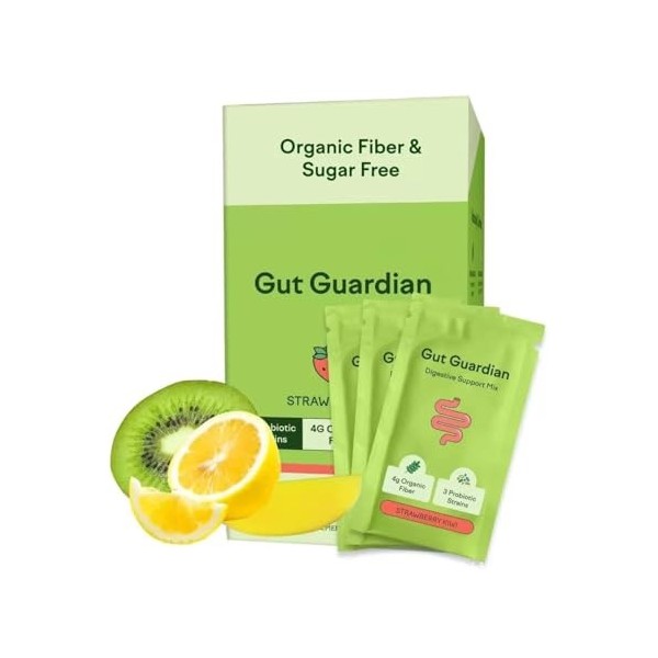 Gut Guardian, sachets de poudre pour la santé digestive – Soulagement des ballonnements et soutien à la digestion – Zéro sucr